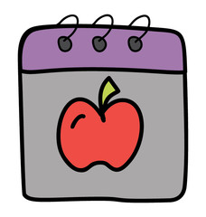 Diet schedule, doodle design icon