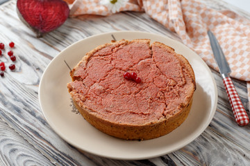 homemade pie with beetroot 