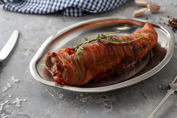 Baked pork roll