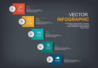 infographic elements design with 5 options