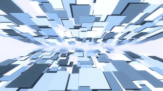 Movement rectangles abstract background. Seamless loop