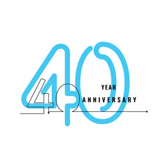 40 years anniversary celebration vector design for celebration