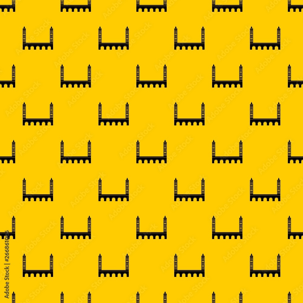 Poster bridge pattern seamless vector repeat geometric yellow for any design