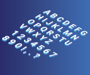 Isometric Artwork Concept of letters Isometric