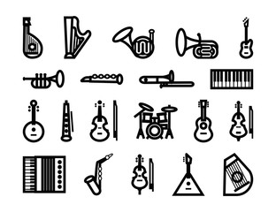 Obraz premium set of musical instruments