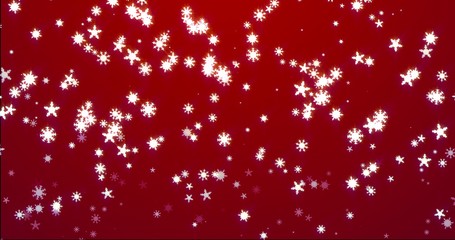 Christmas blue background with snowflakes - falling snow