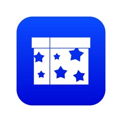 Box magician icon digital blue for any design isolated on white vector illustration