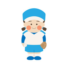 女性キャラクターソフトボール