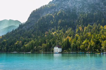Fototapeta premium Beautiful view of lake Plansee, Tyrol, Austria.