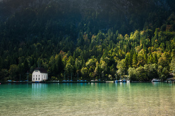 Beautiful view of lake Plansee, Tyrol, Austria.