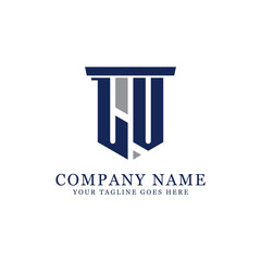 Simple Letter LU logo Design vector, can be used initial name, finance, law, business,art,