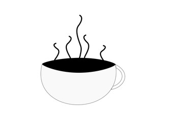 black coffee and white cup