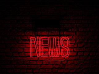 Obraz premium Fake News Neon Sign color - Illustration Computer Rendered - Illustration