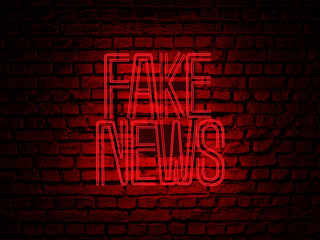 Fake News Neon Sign color - Illustration Computer Rendered - Illustration
