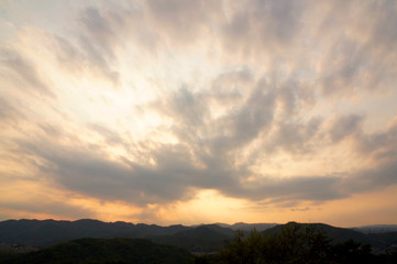 Obraz premium 尾道の夕焼け3