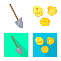 Isolated object of story and items icon. Set of story and attributes  stock symbol for web.