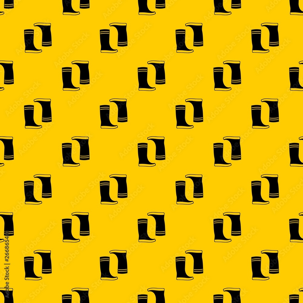 Poster rubber boots pattern seamless vector repeat geometric yellow for any design