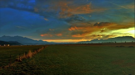 sunset in the Rodna Mountains