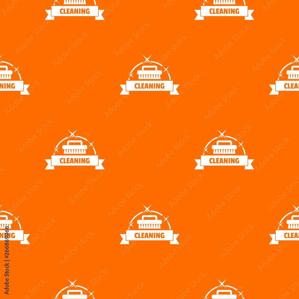 Poster cleaning house pattern vector orange for any web design best