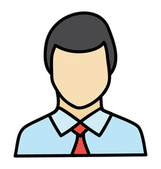 Doodle design of employee icon.