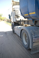 heavy truck wheels from a dump truck