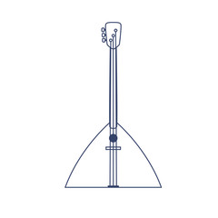Vector balalaika for coloring. Illustration for children coloring book