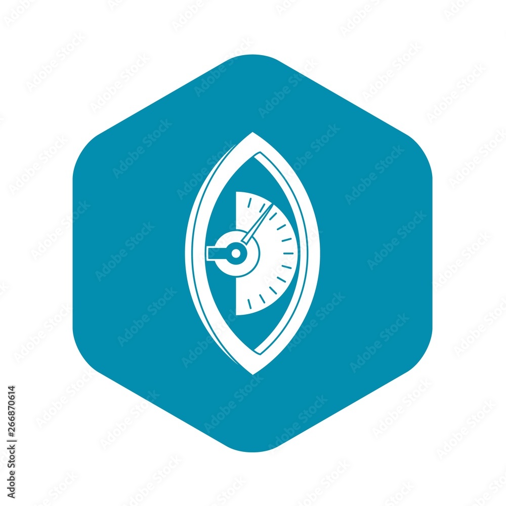Poster hand power meter icon. simple illustration of hand power meter vector icon for web