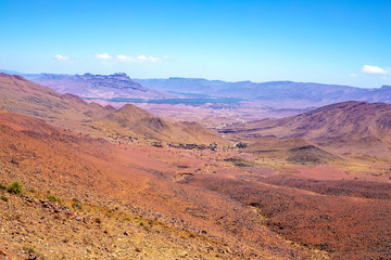 A beautiful mountain landscape, a geological wonder . Atlas Mountains, Morocco.
