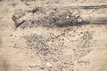 Sandy road with small stones