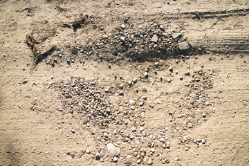 Sandy road with small stones