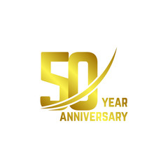 50 Year Anniversary Logo Vector Template Design Illustration