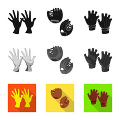 Fototapeta premium Isolated object of silhouette and safety symbol. Collection of silhouette and comfort stock symbol for web.