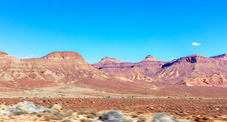 Fototapeta premium A beautiful mountain landscape, a geological wonder . Atlas Mountains, Morocco.