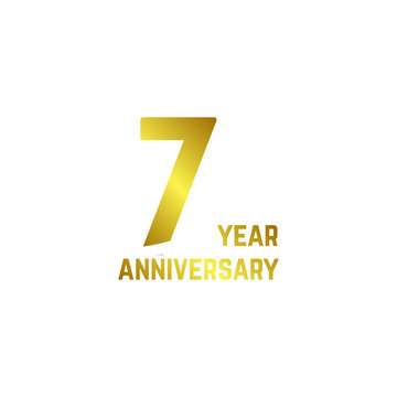 7 Year Anniversary Logo Vector Template Design Illustration