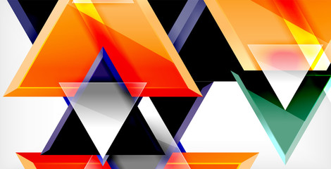 Glossy shiny triangles background