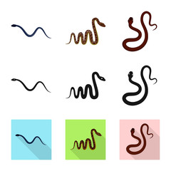 Vector illustration of mammal and danger sign. Set of mammal and medicine stock symbol for web.