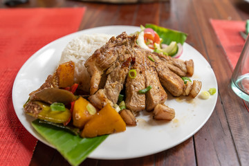 Grilled pork with Rice