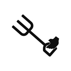 fork with hand , work took icon