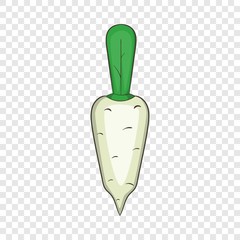Daikon vegetable icon. Cartoon illustration of daikon vector icon for web design