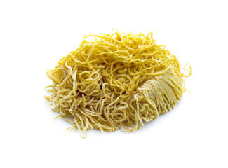 yellow noodle isolated on white