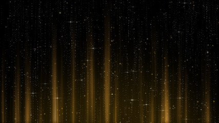 golden glitter twinkling abstract magic moment background, gold twinkle floating, drifting around with glow line