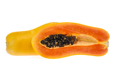 papaya isolated on a white background