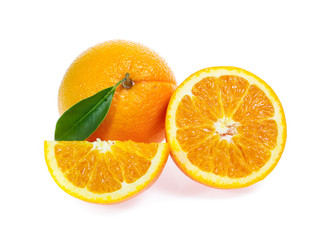 Orange fruit isolated on white background
