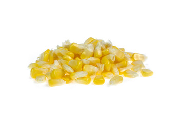 An ear of corn isolated on a white background