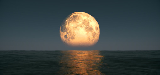 Fototapeta na wymiar full moon at night abstract