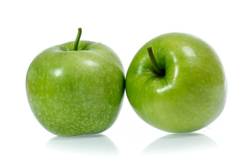 Green apple, isolated on white background