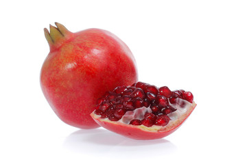 Pomegranate   isolated on white background