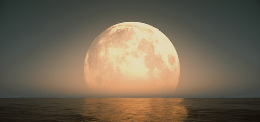 Fototapeta na wymiar full moon at night abstract