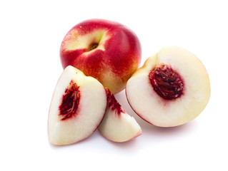 nectarines isolated on white background