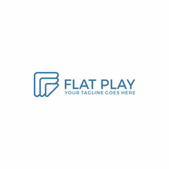 Geometric Play Button Logo Design Inspiration custom logo design vector